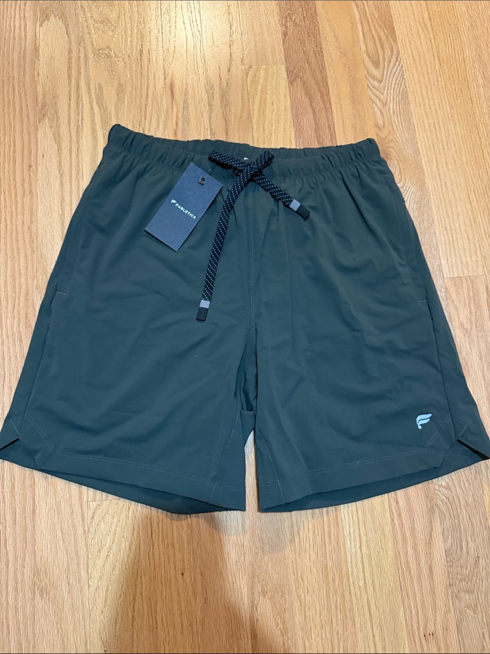 Fabletics Men's Forest Green Athletic Shorts with Drawcord